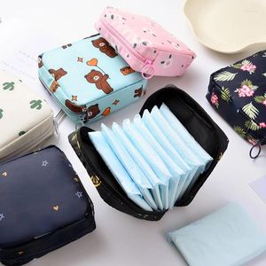 Sacs de rangement Girl Travel Mini Makup Makeup Cartoon Cartoon Sanitar Sanitar Sagkin Sac Migne Small Money Carte Lipstick Ecoutphone