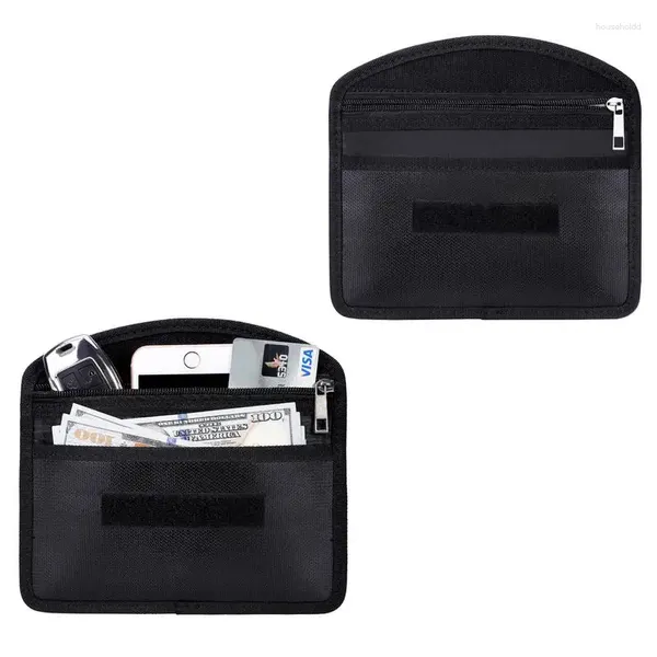 Sacs de rangement GPS RFID Fireproof Money Document File Sac Sac de caisse cartes banques Cartes de passeport Passable Organisateur Holder Safe