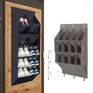 Sacs de rangement Grille Murd Mountdries Shoe Organisateur de chaussures Sac de placard de tissu grande capacité Rack de porte suspendue avec salle de bain chambre