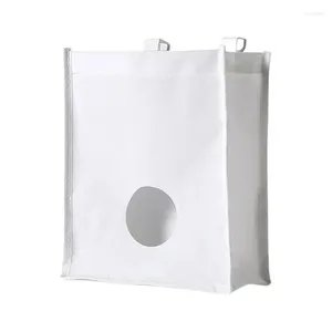 Sacs de rangement Porte-sac d'épicerie pour faire des achats à ordures avec crochets et extraction ronde Port imperméable Organisateur