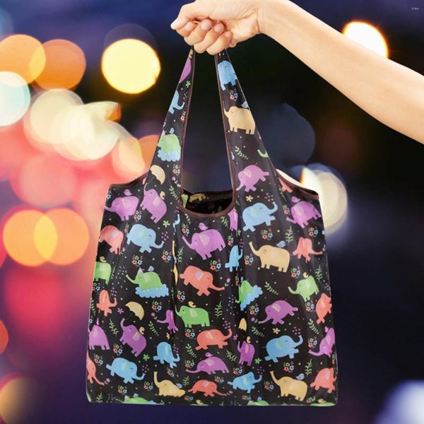 Sacs de rangement épicerie réutilisable pliable pour épiceries Washable Shopping Cute Tote Food