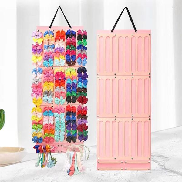 Sacs de rangement Clain Bows Organisateur Mur suspendu de grande capacité Bandle de bandeau Clip Clip Space Sauver Accessoire pour Girl Room