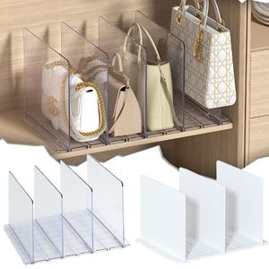 Sacs de rangement sac à main organiser diviseur plats polyvalents livres présentoir en plastique garde-robe étagère 230625