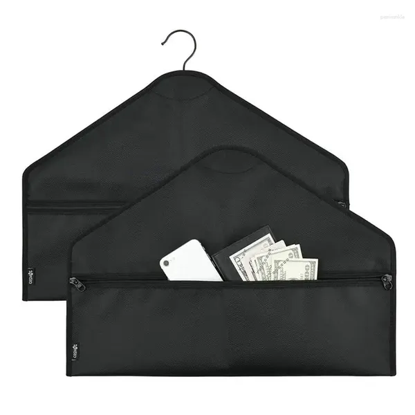 Sacs de rangement Cintre Diversion Safe HiddenPocket s'adapte sous les vêtements suspendus avec poche pour cacher des objets de valeur pour la maison ou le voyage