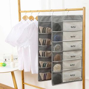 Sacs de rangement suspendus sac double face pour voyager à la maison des vêtements de sous-vêtements chaussettes de soutien-gorge haute capacité pliage multifonctionnel