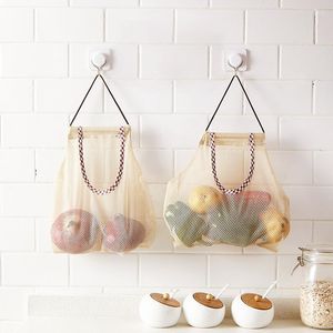 Opbergtassen hangende rooster mesh tas keuken fruit en groente badkamer multifunctionele s organisatie thuis