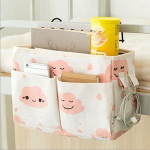 Sacs de rangement organisateur suspendu sac de chevet lits superposés et dortoirs de chambre organisateurs de toile supports d'articles divers en tissu