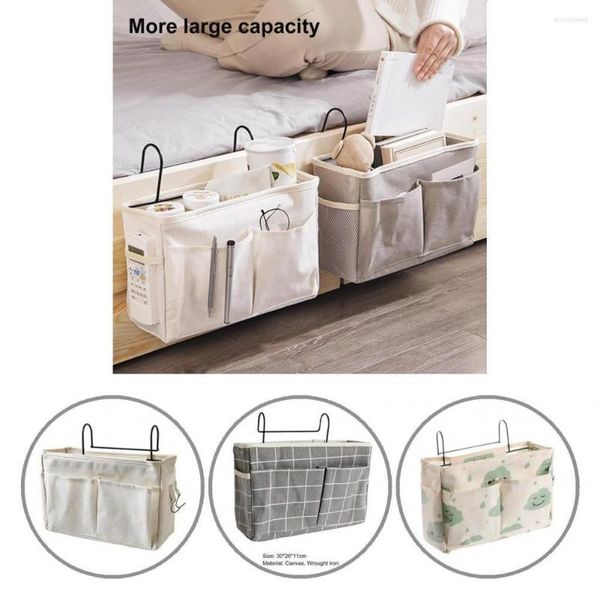 Sacs de rangement suspendus organisateur Structure solide détachable large utilisations lit à côté du sac pour