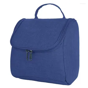 Sacs de rangement Sac de voyage de toilette en suspens grand maquillage d'organisateur cosmétique pour les pinceaux Set Shampoo de taille pleine