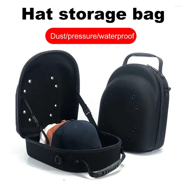 Sacs de rangement chapeau boîtier de voyage avec porte-manche de transport Eva Baseball Cap Carrier pour voyager et à la maison