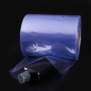 Sacs de stockage Thermorétractable Film transparent Membrane Plastique Cosmétique Boîte de livre Chaussures Emballage Canister Tube rétractable Cylindre transparent PVC