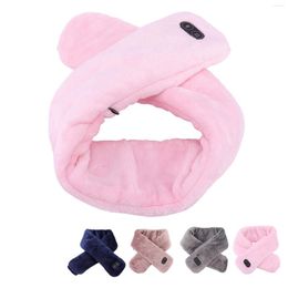 Sacs de rangement Chauffé Cou Wrap Doux Soulagement Des Douleurs Respirant Vibration Massage Chaud Pur Couleur USB Chauffage Écharpe Pour La Maison