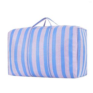 Bolsas de almacenamiento de tela de nylon de servicio pesado con mangos fuertes y bolsas de cremallera para el armario de dormitorio de la manta