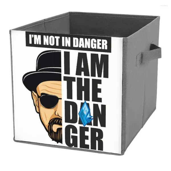 Sacs de rangement Heisenberg Je suis le danger Pliage Box Tank Multifisectal Creative Sesting Books Levant Hand peut être plié CR