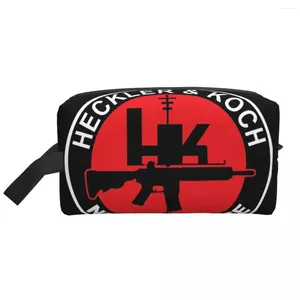 Opbergtassen HK Firearms Heckler en Koch Logo Make -uptas voor vrouwen reizen Cosmetische organisator Fashion toileth