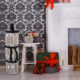 Bolsas de almacenamiento con soporte, bolsa de papel de regalo navideña de Pvc impermeable con asa, cierre de cremallera, regalo de Navidad transparente para fácil
