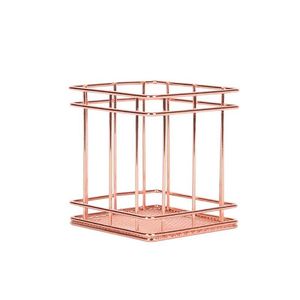 Opbergzakken Home Noordse stijl Iron Rose Gold Rectangle Desktop Basket Organisator Potloodborstel Cup Cosmetics MagagineStorage BagsStorage