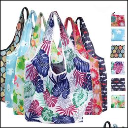 Sacs de rangement Home Organisation Housekee Garden Sac à main pliable en polyester écologique Portable La Dhq4X