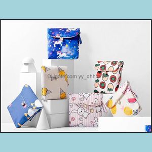 Sacs de rangement Accueil Organisation Housekee Jardin Serviette Hygiénique Coton Tampons Paquet Coin Bijoux Organisateur Carte De Crédit Pochette Cas Mode T