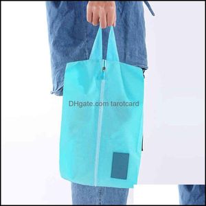 Sacs de rangement Organisation de la maison Housekee Garden Sac à chaussures portable Voyage Tissu Oxford Imperméable à l'eau Anti-poussière Pliable Chaussures de grande capacité