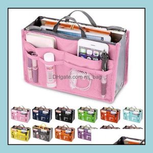 Opbergtassen Home Organisatie Huiskee Garden Inserttas Vrouwen Make -up draagbare reisorganisator Handtas Purse Dame Make -up cosmetische fashi