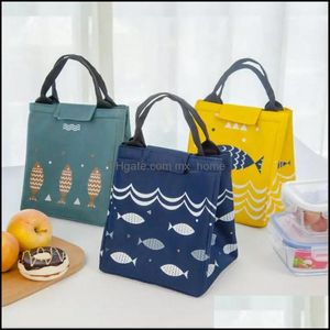 Sacs de rangement Organisation de la maison Housekee Garden Ll Insated Lunch Bag Cartoon Sac à main Carry Tote S Dhfk8