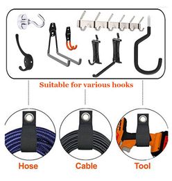 Bolsas de almacenamiento Hook Loop Cable Strap Nylon Heavy Duty Extension Cord Holder Organizador