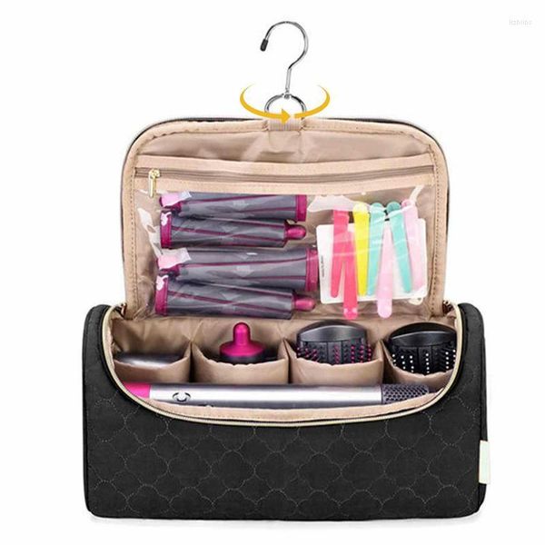 Sacs de rangement Hook Up Cosmetic Bag Organisateur de voyage Trousse de maquillage Salle de bains Trousse de toilette Fers à friser Séchoirs Anti-poussière