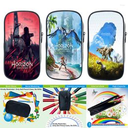 Opbergtassen Horizon Forbidden West Potloodtas Cartoon Aloy Briefpapier Waterdicht Ritsvak Grote Capaciteit Case Schoolbenodigdheden