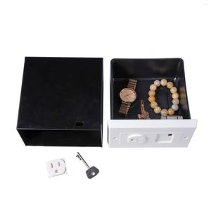 Sacs de rangement Imitation Double US Plug American Standard Socket Wall Safe Security Secret Caché Stash Box