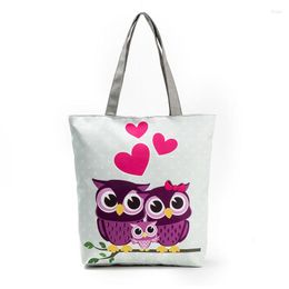 Opbergtassen ins style dames schoudertas canvas print tote schattig dierenpatroon draagbaar reizen winkelen strand grote capaciteit handtas