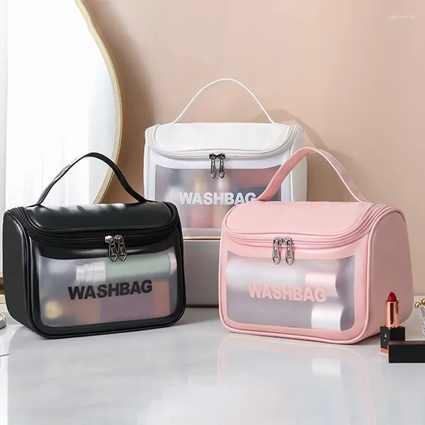 Bolsas de almacenamiento Estilo INS Cosmética multifuncional para mujer Bolsa de lavado de mujeres Caso de viaje de natación impermeable portátil