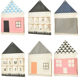 Sacs de rangement Instagram House Home Decoration Enfants enfants Baby Room Pouch Pouch Barmboard Mur Type Type Bag Sac 8 Poches Organisateur