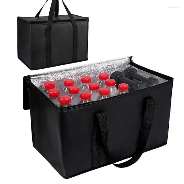 Sacs de rangement isolés pour la livraison de nourriture, épicerie réutilisable, grand sac robuste, glacière pliable 65-70L