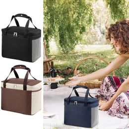 Sacs de rangement Sac à lunch isolé Isolation bento pack en aluminium en aluminium Rice fuite refroidisse de voyage réutilisable pour les adultes