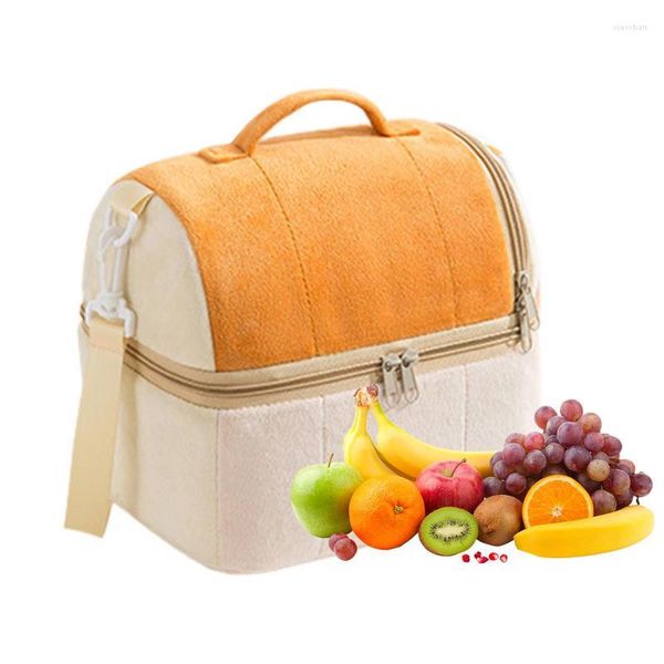 Bolsas de almacenamiento, bolsa de mano aislada para el almuerzo, caja contenedora de alta capacidad, impermeable, portátil, nevera térmica, bolsa para comida, bolsos, funda para