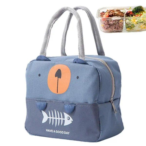 Bolsas de almacenamiento de viaje aislados comida de almuerzo de comida recipiente de caja de fresco Oxford tela reutilizable para casa