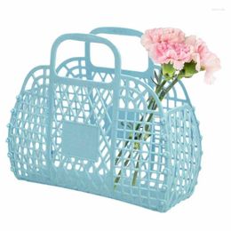 Opbergtassen jelly tote fel kleur cadeau mand strandtas tas esthetiek voor kinderen meisjes vrouwen