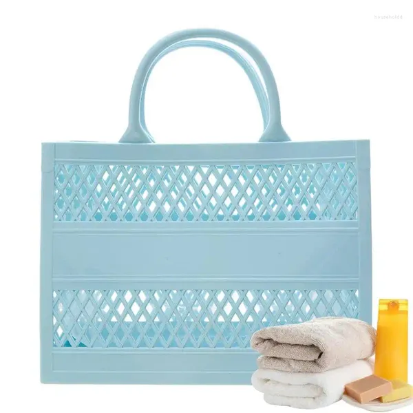 Sacs de rangement Tote Tote Couleur Bright Gift Panier de plage Sac de plage Alastique pour enfants Femmes Femmes