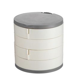 Opbergtassen sieradendoos Meerlagige roterende standaard oorbellen Ring Cosmetica Beauty Container Organizer