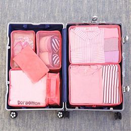 Opbergtassen Jinna multifunctionele reistas zevendelige pakkoffer kledingsorteerset