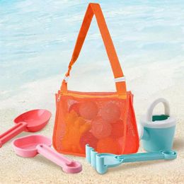 Sacs de rangement Capacité de sac de plage pour enfants avec bracelet réglable Mesh rapide en maille sèche et sac à main