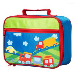 Sacs de rangement enfants sac de boîte à lunch isolé pour garçons et filles conception de dessin animé mignon emballage de taille parfaite ou voyage scolaire de collation froide