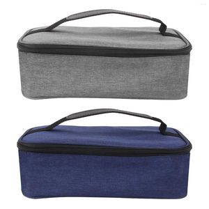 Bolsas de almacenamiento Bolsa de almuerzo para niños Frío Termal Aislamiento Oxford Fabric de 3.2L Capacidad Smoothing Zippers Caja de mango suave de aluminio para