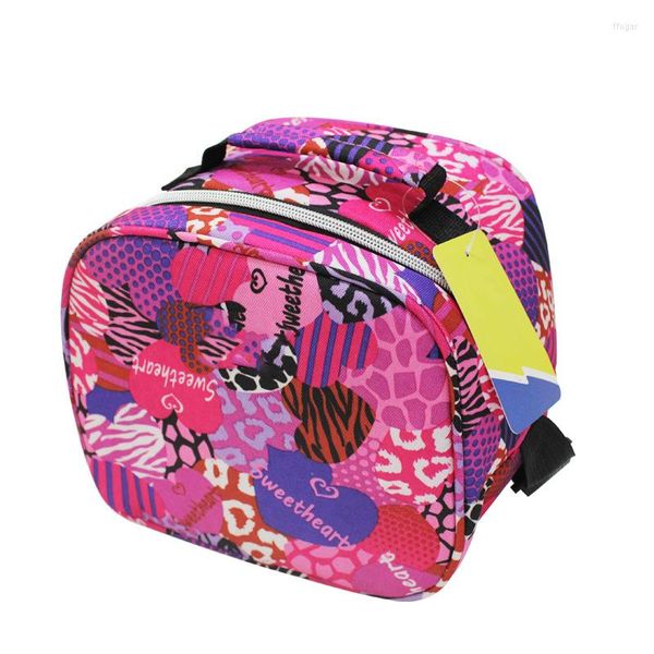 Sacs de rangement Sac à lunch pour enfants avec sangle transversale 6L Boîte de refroidisseur de pique-nique isolée thermiquement pour le travail scolaire Filles Garçons Aliments réutilisables