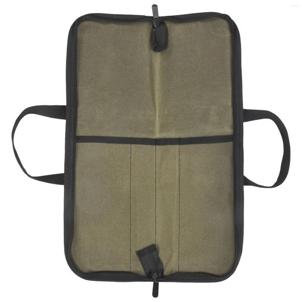 Bolsas de almacenamiento Bolsa para cuchillos (4 ranuras) Estuche para chef Bolsa de transporte con rollo de lona encerada para hombres y mujeres Verde