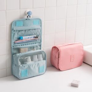 Bolsas de almacenamiento, bolsa de lavado con gancho portátil coreano, cepillo de dientes de viaje, paquete de cosméticos, Gel de ducha de maquillaje de viaje