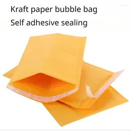 Sacs de rangement en papier Kraft, enveloppe à bulles, sac auto-adhésif absorbant, emballage de Transport Express rembourré, courrier rembourré