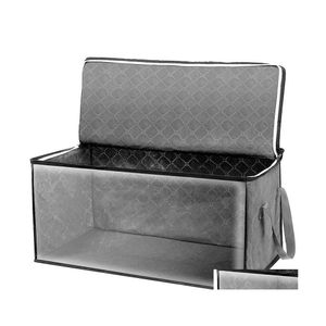 Sacs de rangement grande capacité ménage pliable couette sac non tissé vêtements boîte de rangement anti-poussière couette chaussettes garde-robe organisateur Dhrac