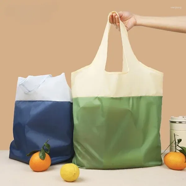 Bolsas de almacenamiento de gran capacidad, bolso de compras ecológico plegable para supermercado, paquete de alimentos para comestibles, bolso plegable impermeable